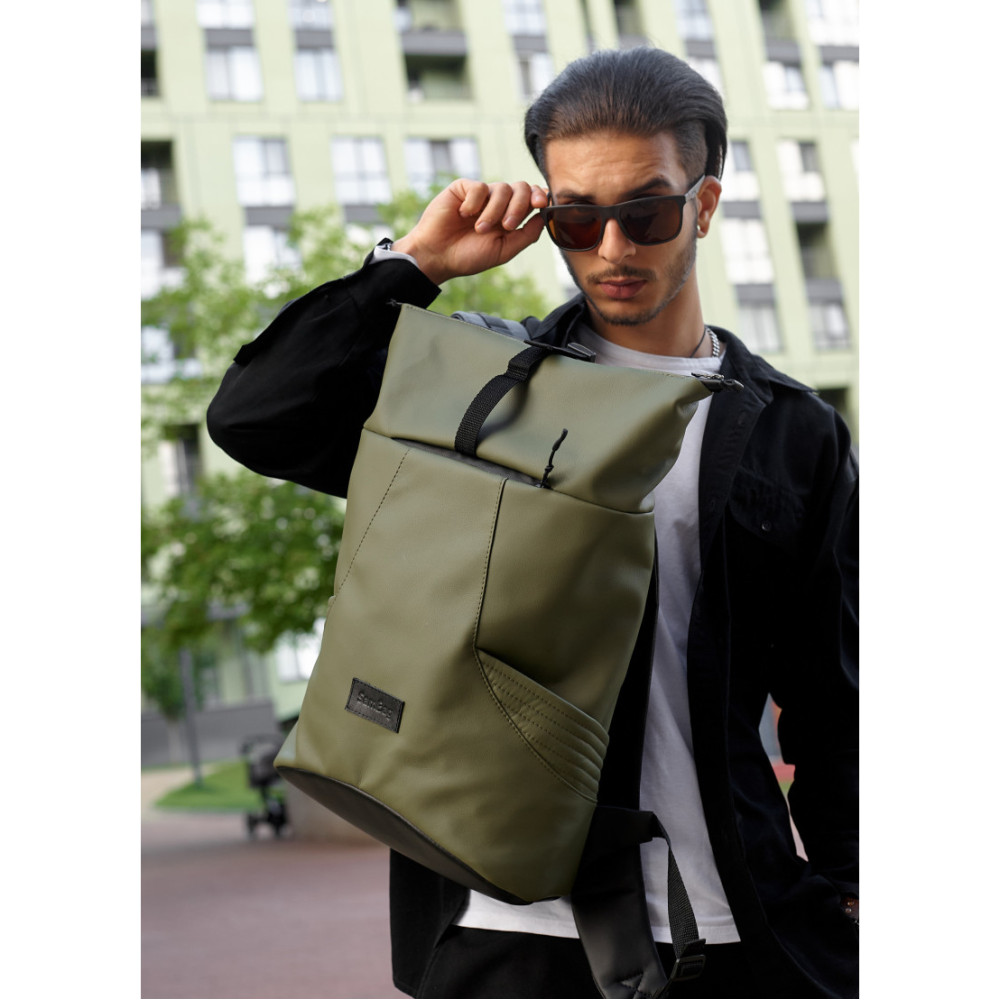 Чоловічий рюкзак Sambag RollTop X хакі 41 х 27 х 18 см (24320119m)