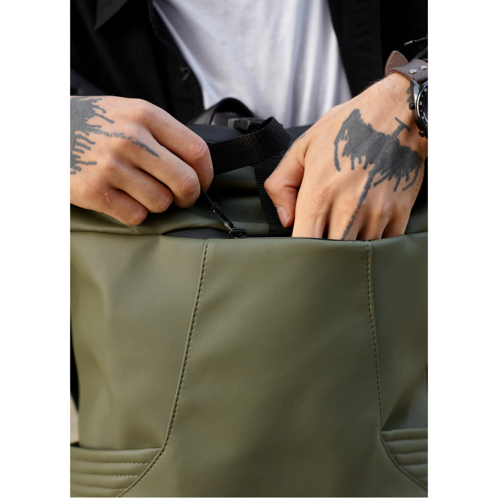 Чоловічий рюкзак Sambag RollTop X хакі 41 х 27 х 18 см (24320119m)