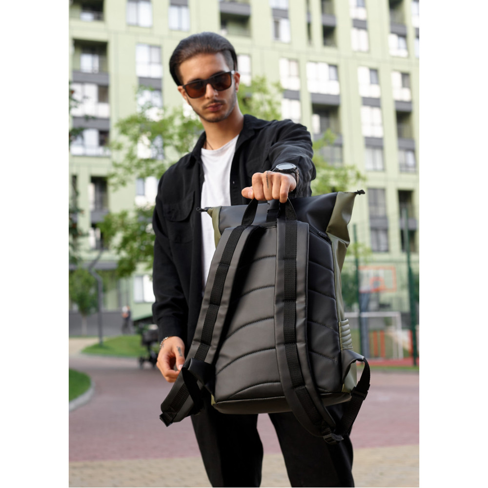Чоловічий рюкзак Sambag RollTop X хакі 41 х 27 х 18 см (24320119m)