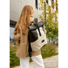 Жіночий рюкзак Sambag RollTop X чорно-сірий 41 х 27 х 18 см (24320130)