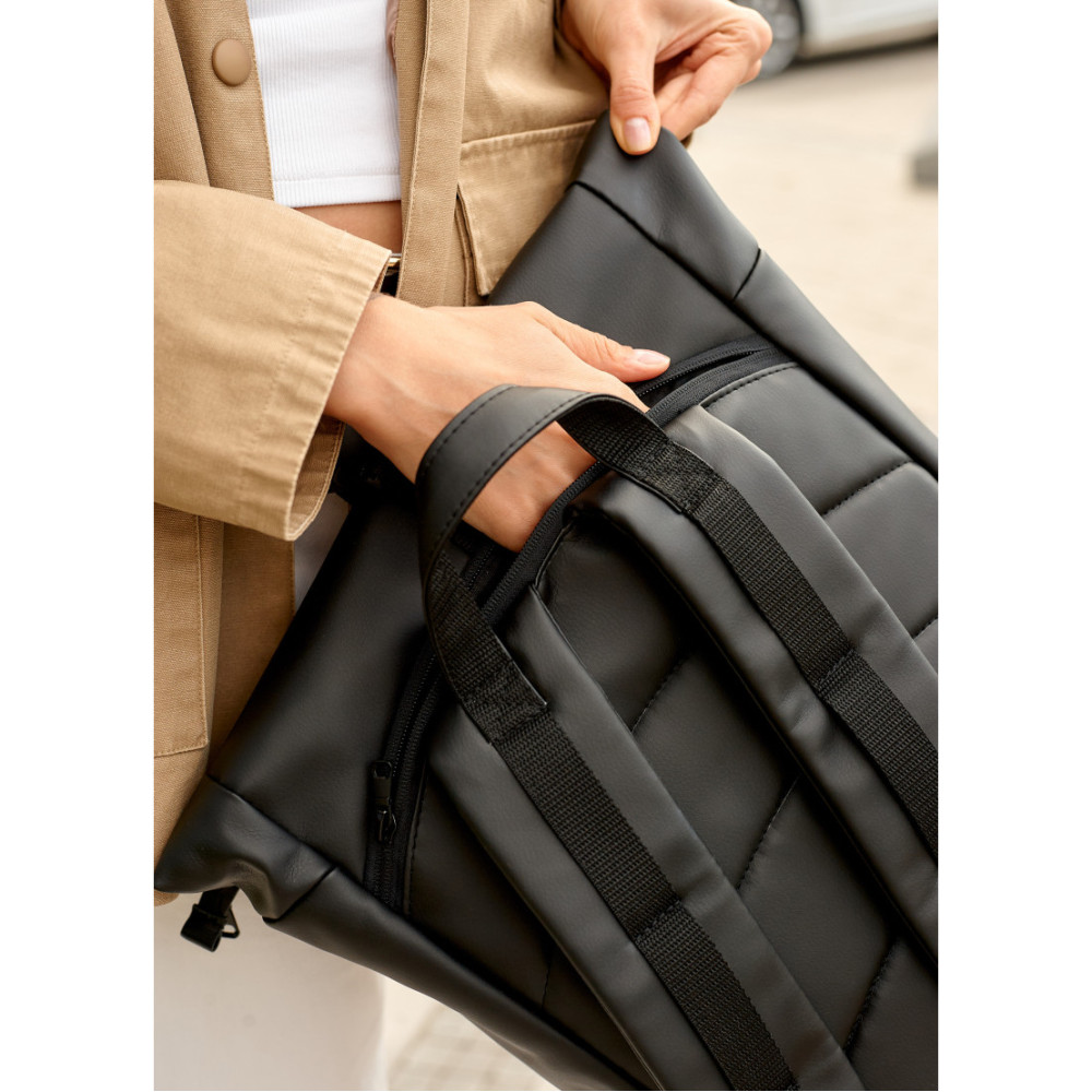 Жіночий рюкзак Sambag RollTop X черно-серый 41 х 27 х 18 см (24320130)