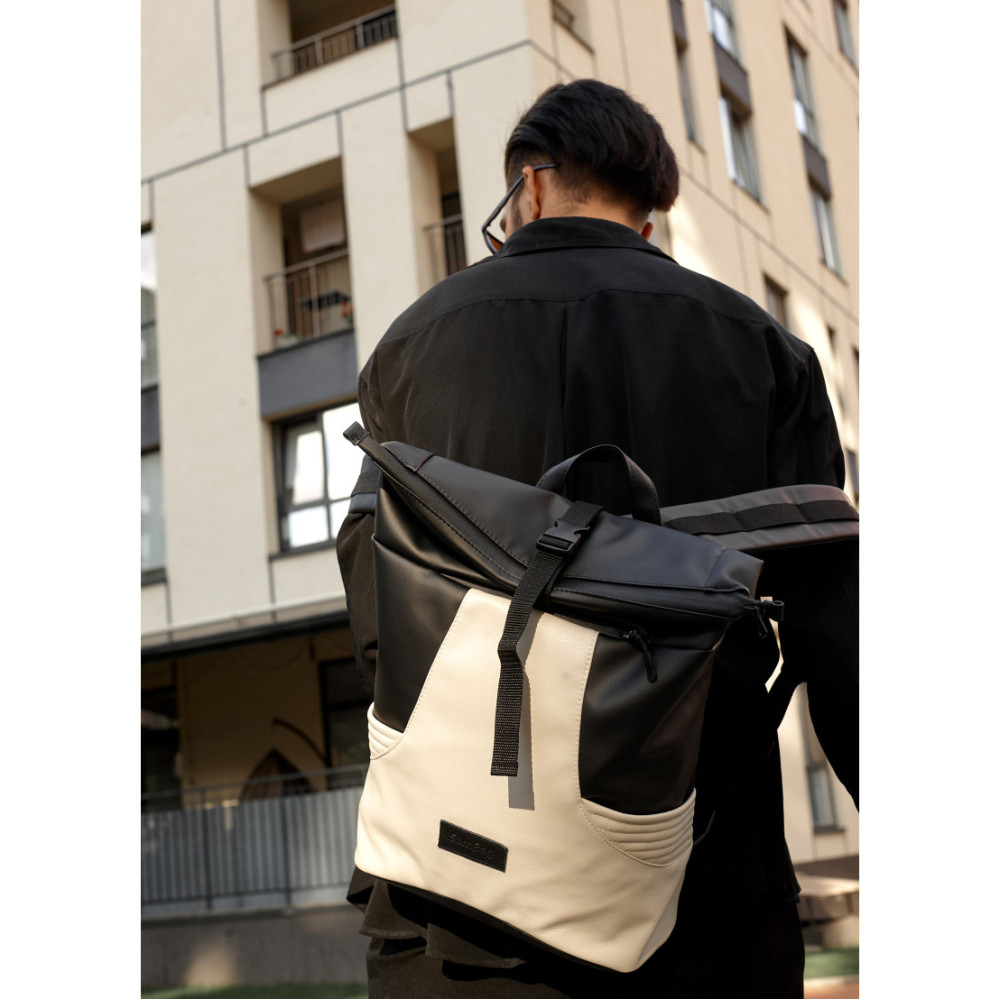 Чоловічий рюкзак Sambag RollTop X чорно-сірий 41 х 27 х 18 см (24320130m)
