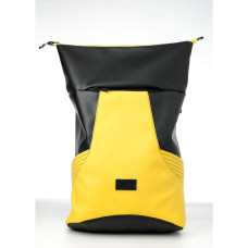 Рюкзак Sambag RollTop MQN чорний з жовтим 41 х 27 х 18 см (24320628)