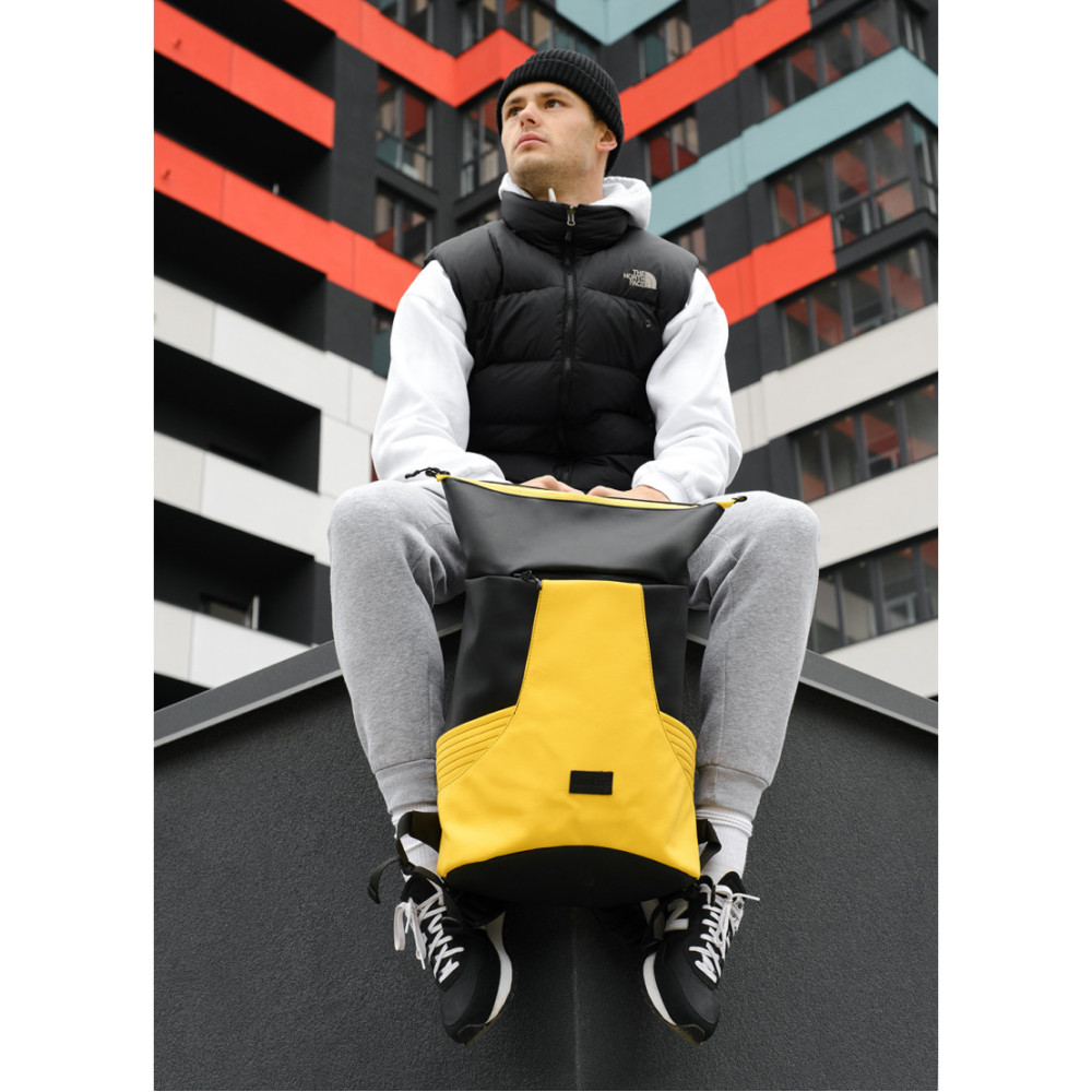 Чоловічий рюкзак Sambag RollTop LQO чорний 41 х 27 х 18 см (24320628m)