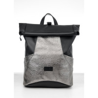 Рюкзак Sambag RollTop MQN черный с битым серебром 41 х 27 х 18 см (24320635)