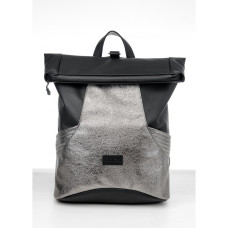Рюкзак Sambag RollTop MQN черный с битым серебром 41 х 27 х 18 см (24320635)