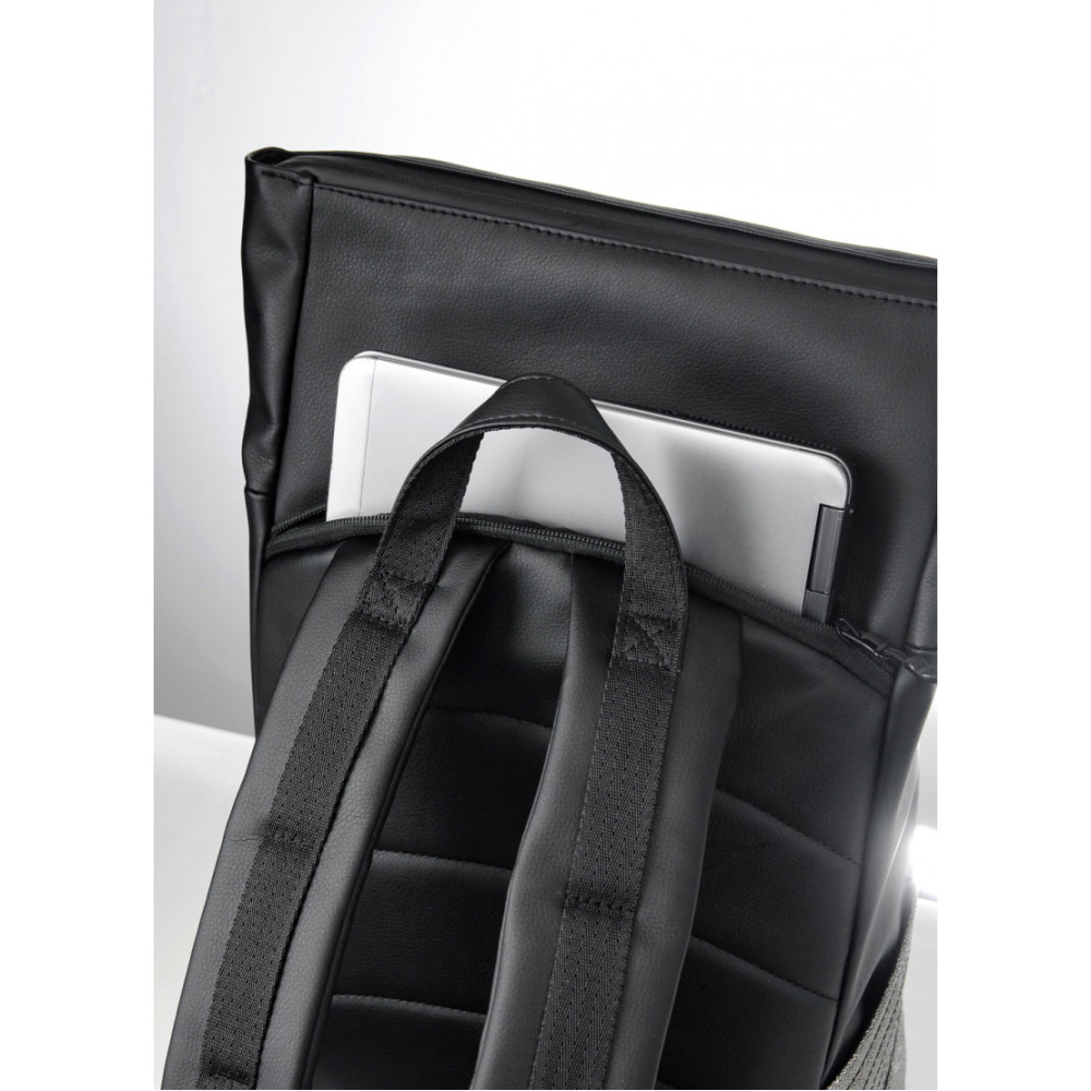 Рюкзак Sambag RollTop MQN чорний з битим сріблом 41 х 27 х 18 см (24320635)