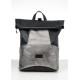 Рюкзак Sambag RollTop MQN чорний з битим сріблом 41 х 27 х 18 см (24320635)