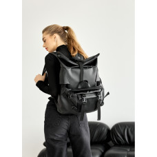 Жіночий рюкзак ролл Sambag RollTop Double чорний 41 х 27 х 18 см (24330001)