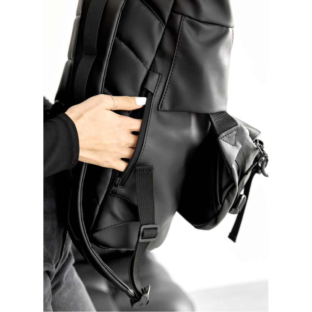 Жіночий рюкзак ролл Sambag RollTop Double чорний 41 х 27 х 18 см (24330001)