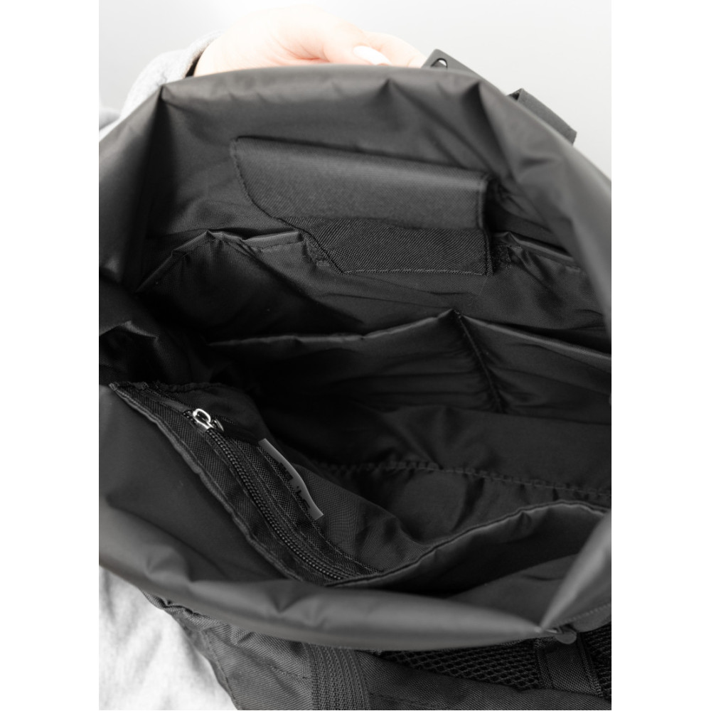 Жіночий рюкзак ролл Sambag RollTop Double чорний 41 х 27 х 18 см (24330001)