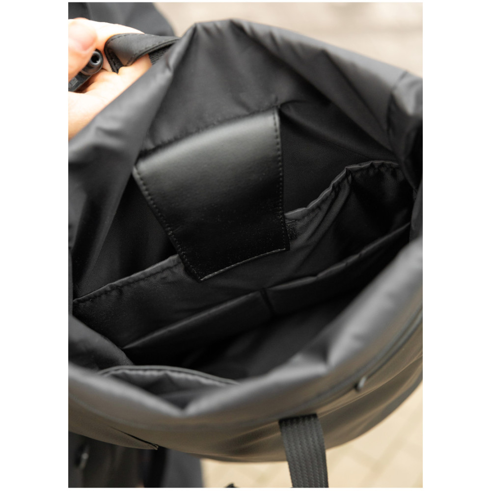 Чоловічий рюкзак рол Sambag RollTop Double чорний 41 х 27 х 18 см (24330001m)