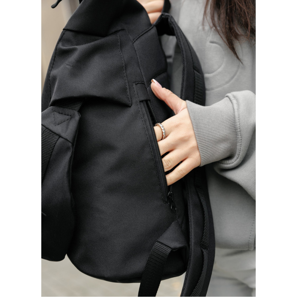 Жіночий рюкзак Sambag RollTop DOUBLE чорний 41 х 27 х 18 см (24330065)