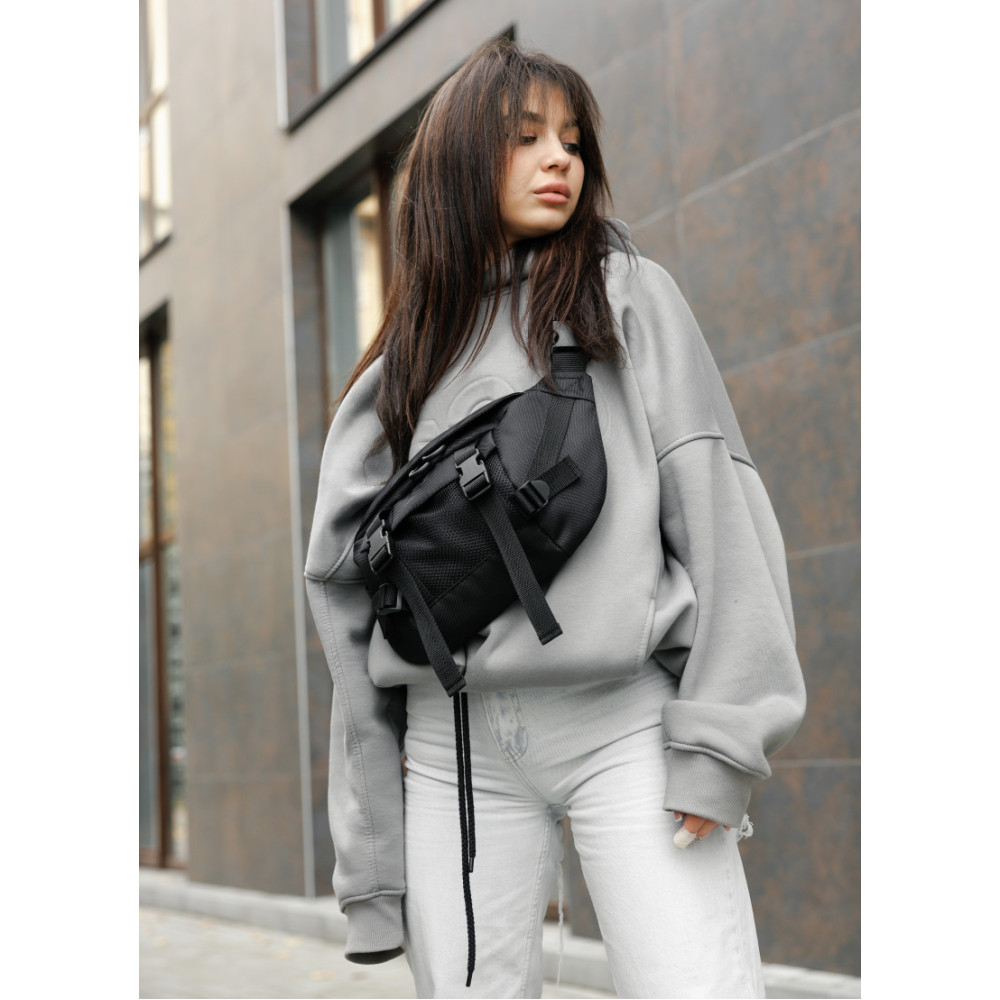 Жіночий рюкзак Sambag RollTop DOUBLE чорний 41 х 27 х 18 см (24330065)