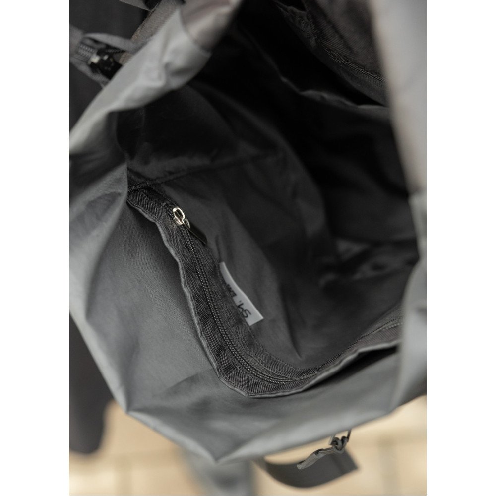Чоловічий рюкзак рол Sambag RollTop Double чорний тканевий 41 х 27 х 18 см (24330065m)