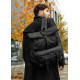 Чоловічий рюкзак рол Sambag RollTop Double чорний тканевий 41 х 27 х 18 см (24330065m)