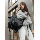 Жіночий рюкзак Sambag RollTop DOUBLE чорний 41 х 27 х 18 см (24330702)