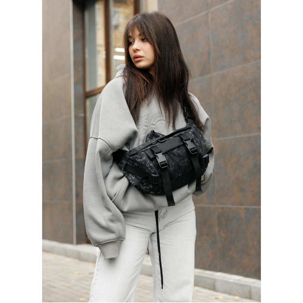 Жіночий рюкзак Sambag RollTop DOUBLE чорний 41 х 27 х 18 см (24330702)
