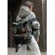 Жіночий рюкзак Sambag RollTop DOUBLE чорний ABSTRACT 41 х 27 х 18 см (24330707)