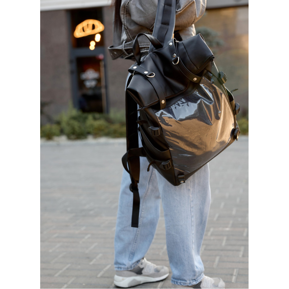 Жіночий рюкзак Sambag ROLLTOP HACKING чорний 41 x 30 x 16 см (24460001)