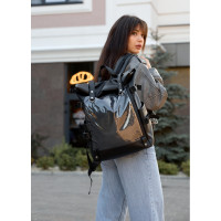 Женский рюкзак Sambag ROLLTOP HACKING черный 41 x 30 x 16 см (24460001)