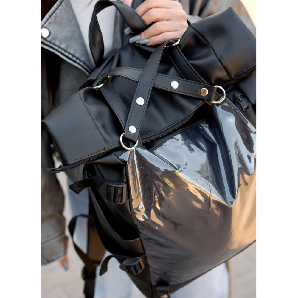 Жіночий рюкзак Sambag ROLLTOP HACKING чорний 41 x 30 x 16 см (24460001)
