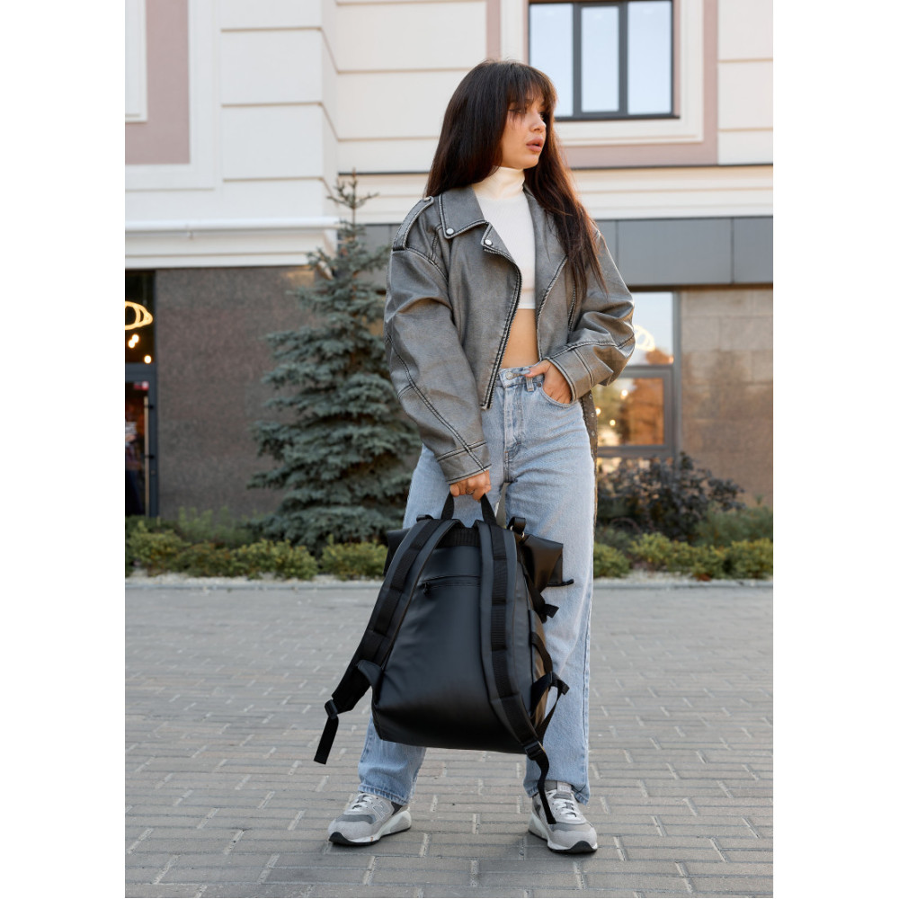 Жіночий рюкзак Sambag ROLLTOP HACKING чорний 41 x 30 x 16 см (24460001)