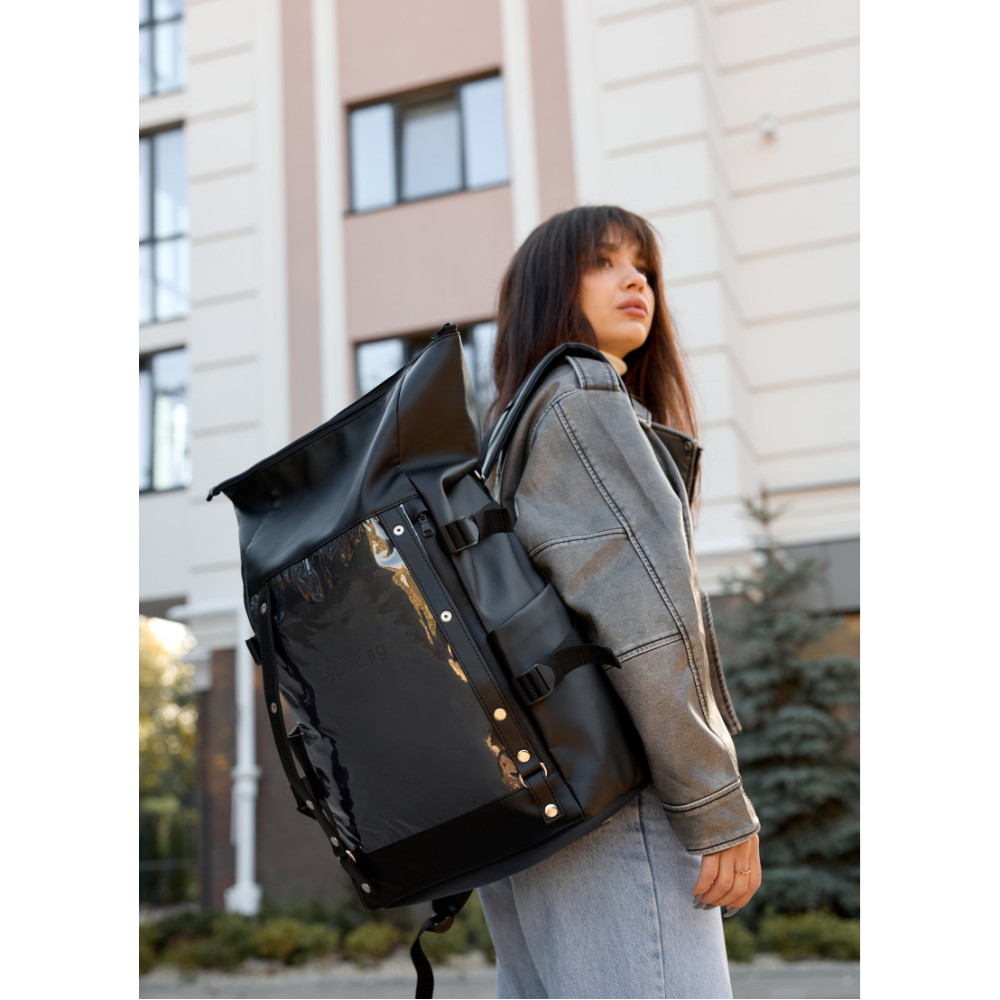 Жіночий рюкзак Sambag ROLLTOP HACKING чорний 41 x 30 x 16 см (24460001)