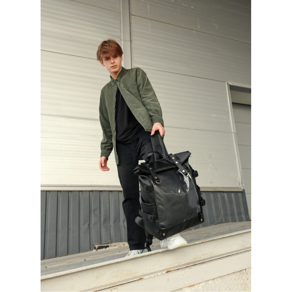 Чоловічий рюкзак Sambag ROLLTOP HACKING чорний 41 х 30 х 16 см (24460001m)