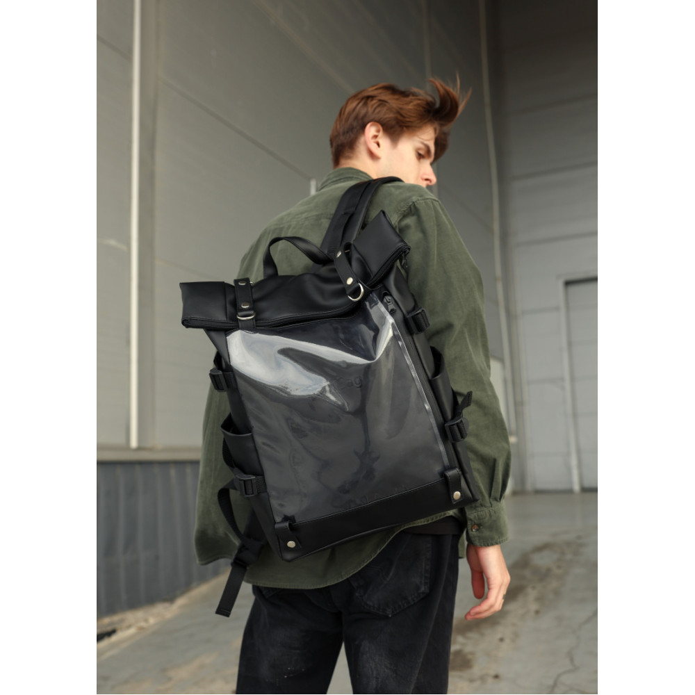 Чоловічий рюкзак Sambag ROLLTOP HACKING чорний 41 х 30 х 16 см (24460001m)