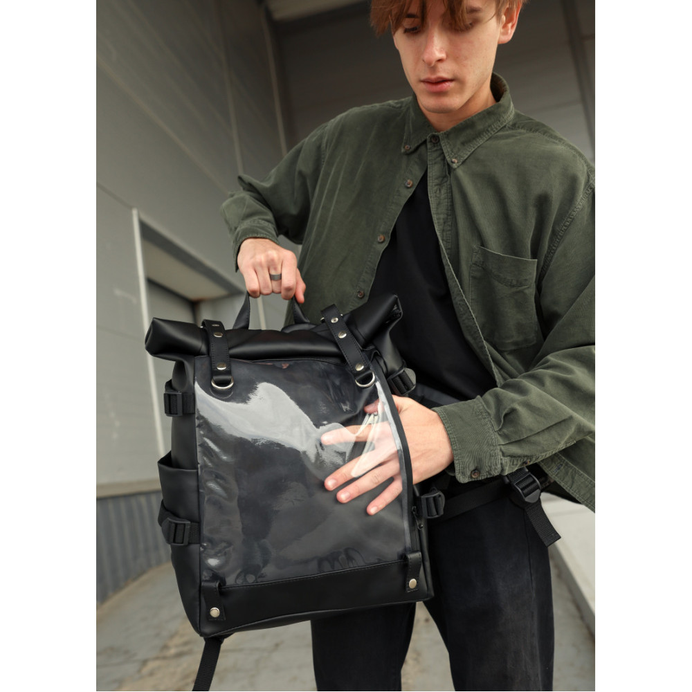 Чоловічий рюкзак Sambag ROLLTOP HACKING чорний 41 х 30 х 16 см (24460001m)