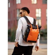 Мужской рюкзак Sambag RollTop Hacking черно-оранжевый 41 х 30 х 16 см (24460129m)