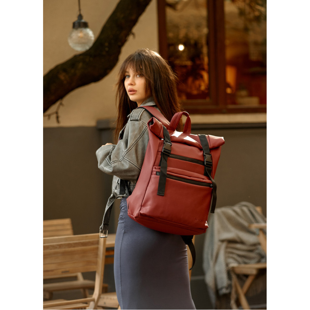 Женский рюкзак рол Sambag Roll Top Zard бордо 41 x 30 x 16 см (24238005)