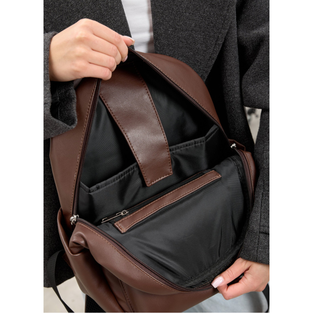 Жіночий рюкзак Sambag Talary шоколадний 35 х 25 х 12 см (35312020)