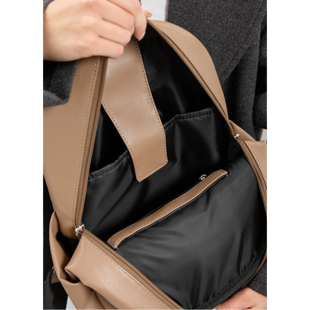 Жіночий рюкзак Sambag Talary кавовий 35 х 25 х 12 см (35312021)
