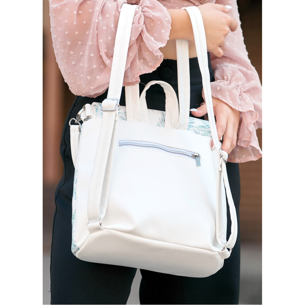 Жіночий рюкзак Sambag LOFT білий PALM 22001712