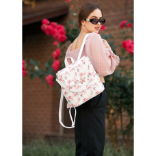Женский рюкзак Sambag LOFT белый FLOWERS 22001713