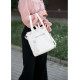 Жіночий рюкзак Sambag LOFT білий FLOWERS 22001713