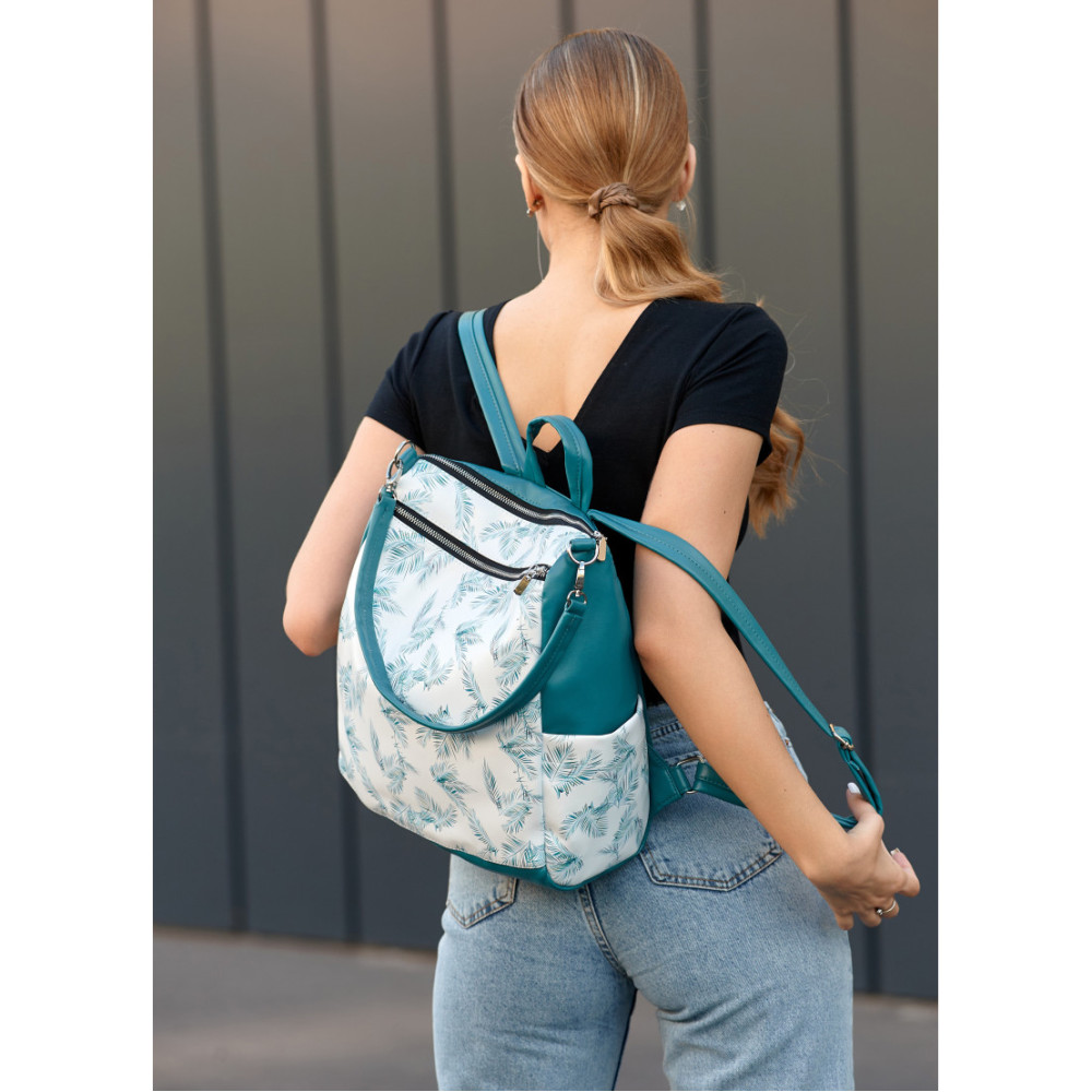 Жіночий рюкзак Sambag TRINITY мурена PALM 34 х 31 х 15 см (28303736)