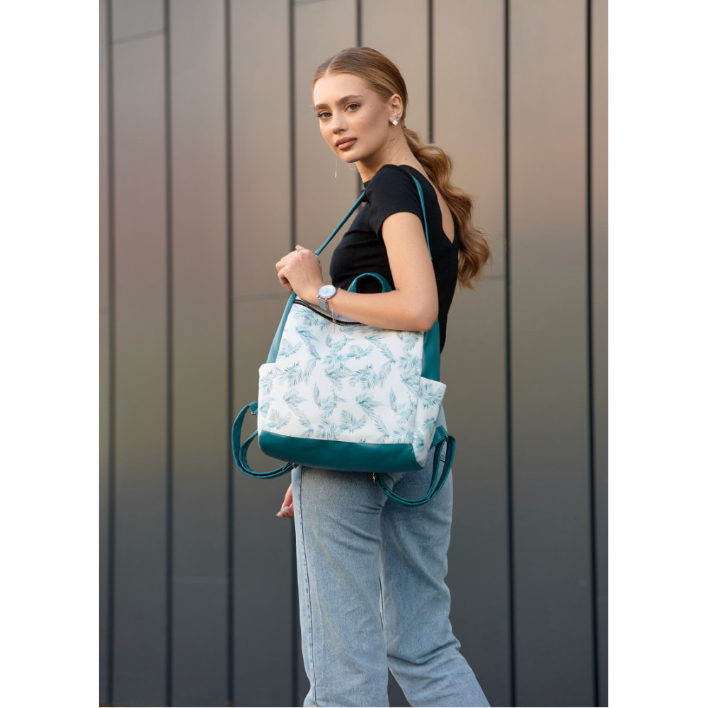 Жіночий рюкзак Sambag TRINITY мурена PALM 34 х 31 х 15 см (28303736)