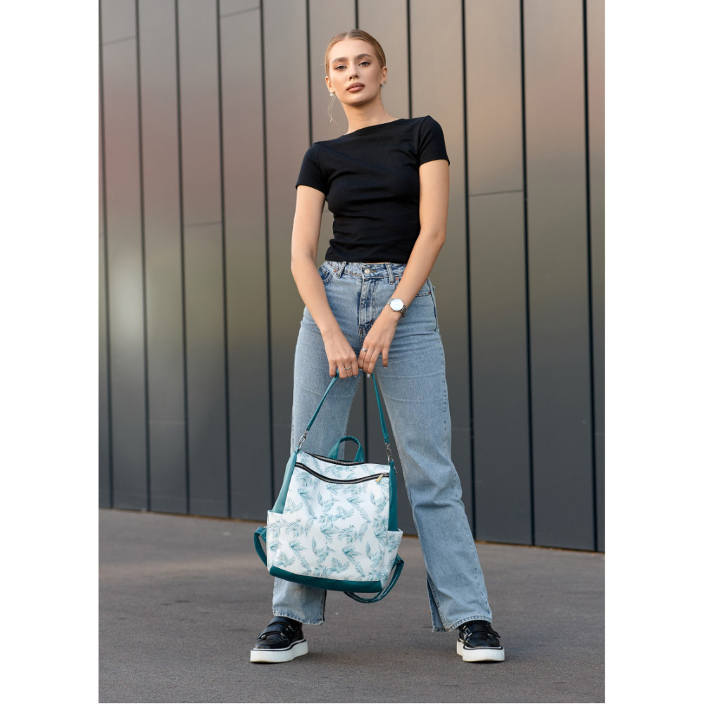 Жіночий рюкзак Sambag TRINITY мурена PALM 34 х 31 х 15 см (28303736)