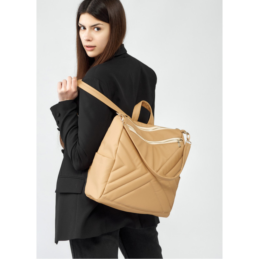 Жіночий рюкзак Sambag Trinity MSS Бежевий 34 х 31 х 15 см (28313026)
