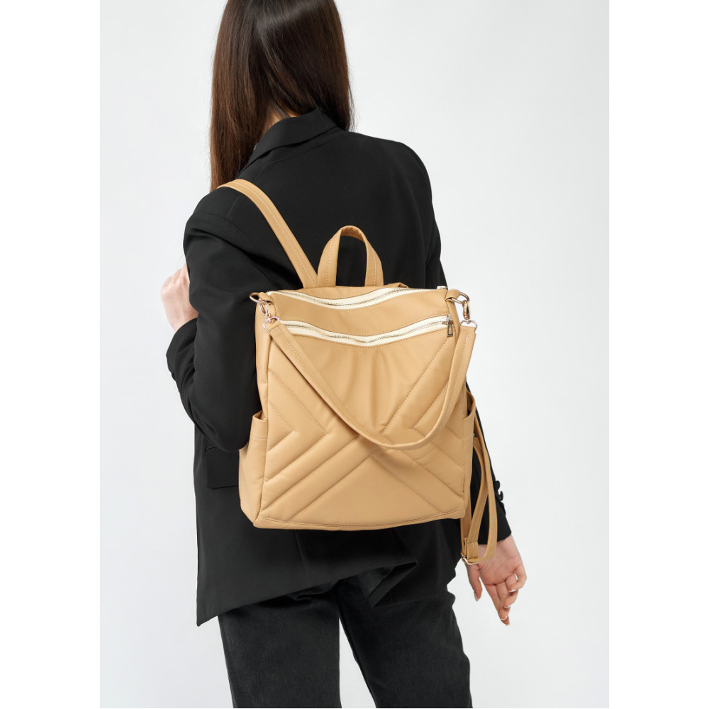 Жіночий рюкзак Sambag Trinity MSS Бежевий 34 х 31 х 15 см (28313026)