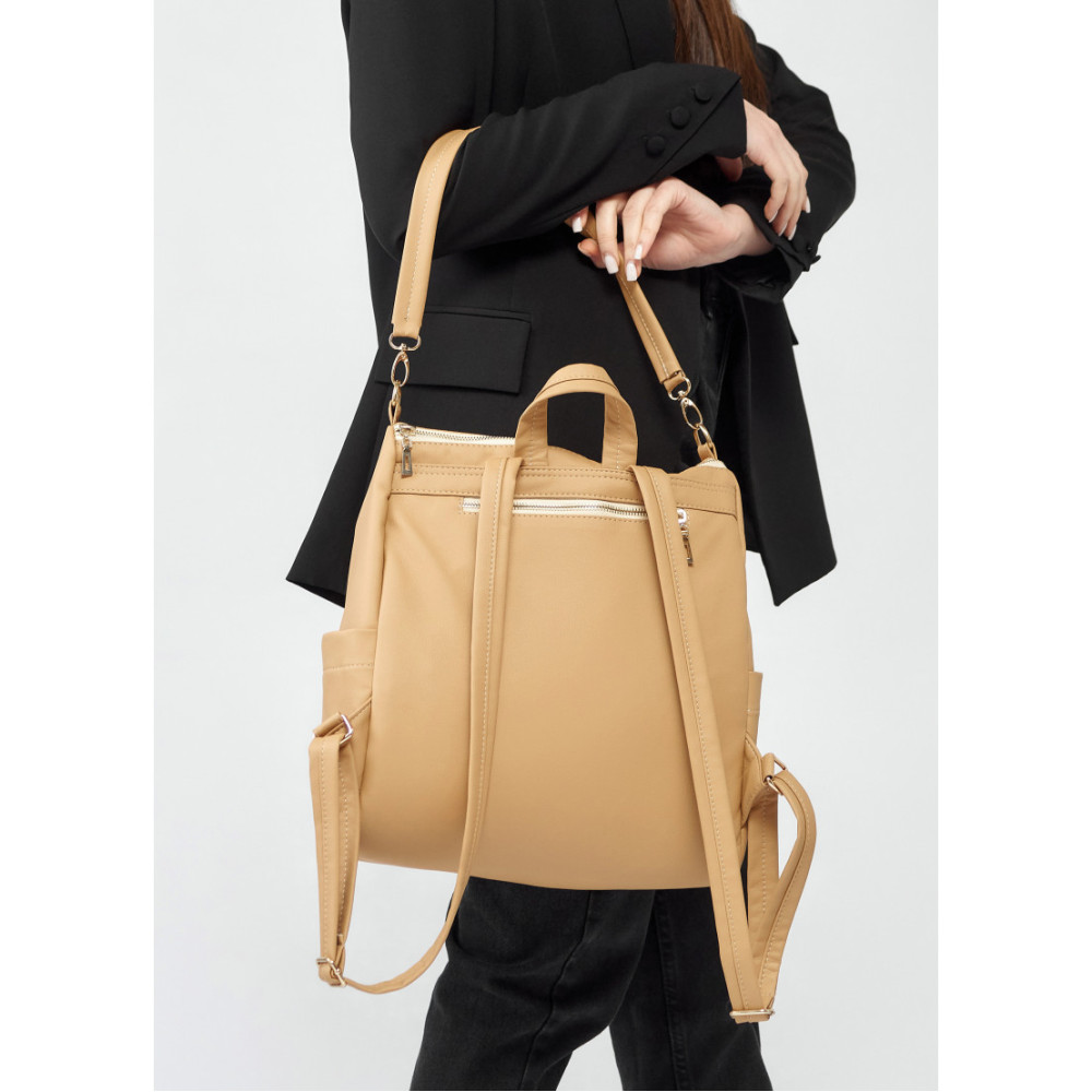 Жіночий рюкзак Sambag Trinity MSS Бежевий 34 х 31 х 15 см (28313026)
