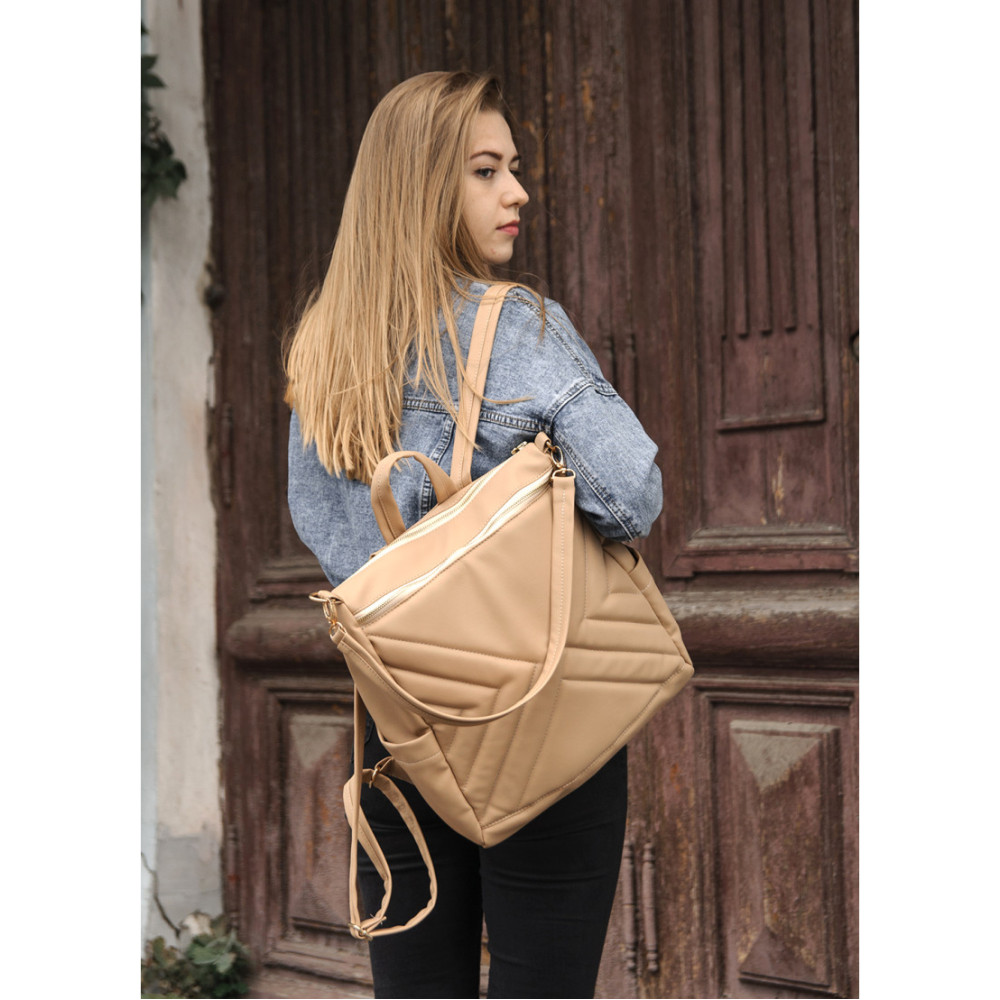Жіночий рюкзак Sambag Trinity MSS Бежевий 34 х 31 х 15 см (28313026)