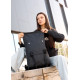 Жіночий рюкзак рол Sambag RollTop Milton чорний тканинний 41 х 30 х 16 см (24211065)