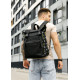 Мужской рюкзак Sambag Roll Top черный оксфорд принт 41 х 30 х 16 см (24238731m)