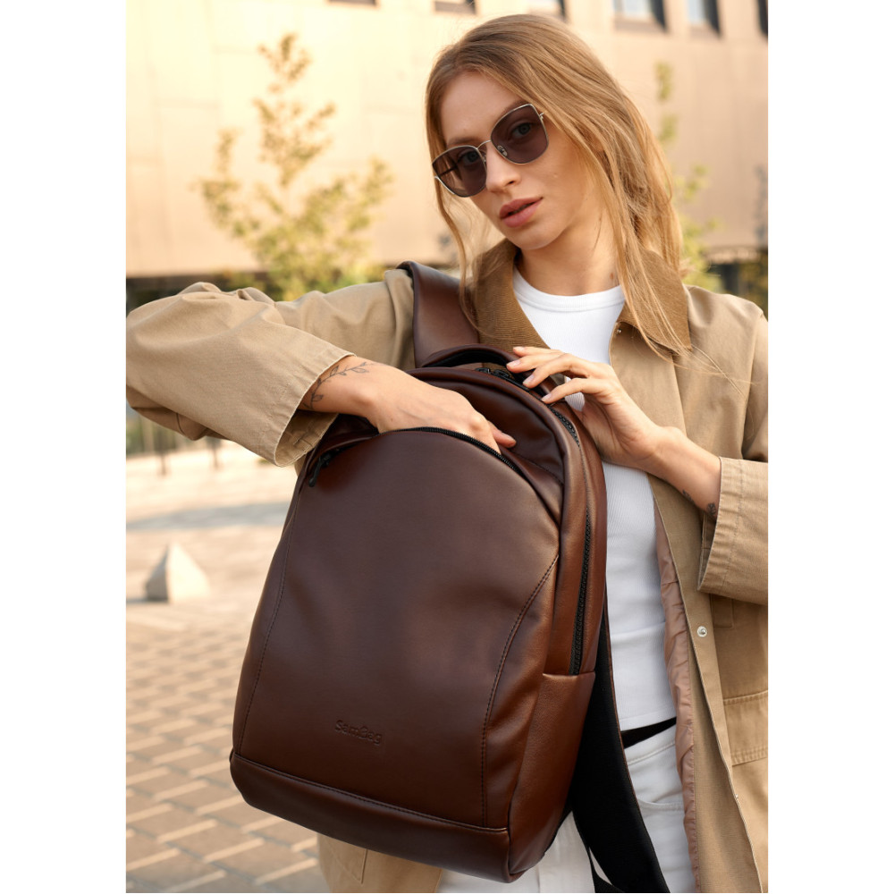 Рюкзак унісекс Sambag Zard LZN шоколадний 46 х 28 х 13 см (25000020)