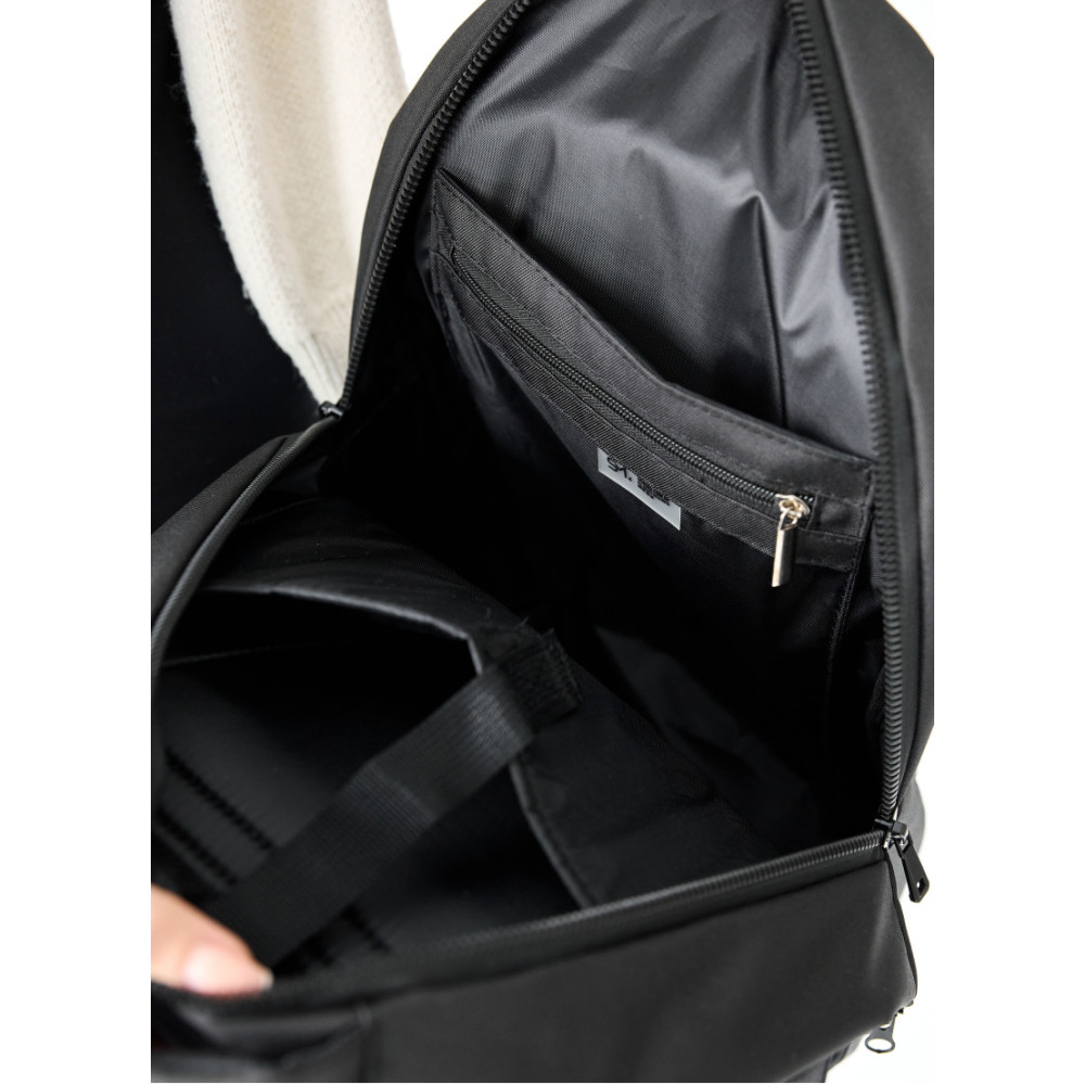 Женский рюкзак Sambag Zard LZN черный тканевый 43 х 27 х 13 см (25000065)