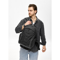 Чоловічий рюкзак Sambag Zard Neo чорний з декором 43 х 27 х 13 см (25000264m)